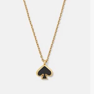 Kate Spade Everyday Spade Black Enamel Mini Pendant (NWT)